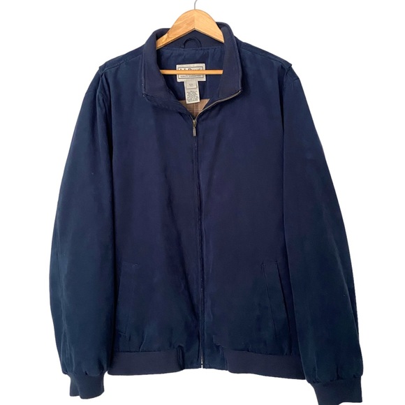 L.L. Bean Flannel Lined Suede Jacket Size XXL Tall - Picture 9 of 9